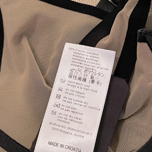 WOLFORD Velvet Trimmed Stretch Tulle Underwire Bra - Women’s Size 32B (EU 70B) - Picture 8 of 10